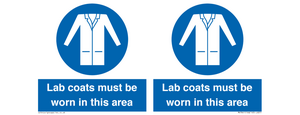 Lab coats must be worn in this area